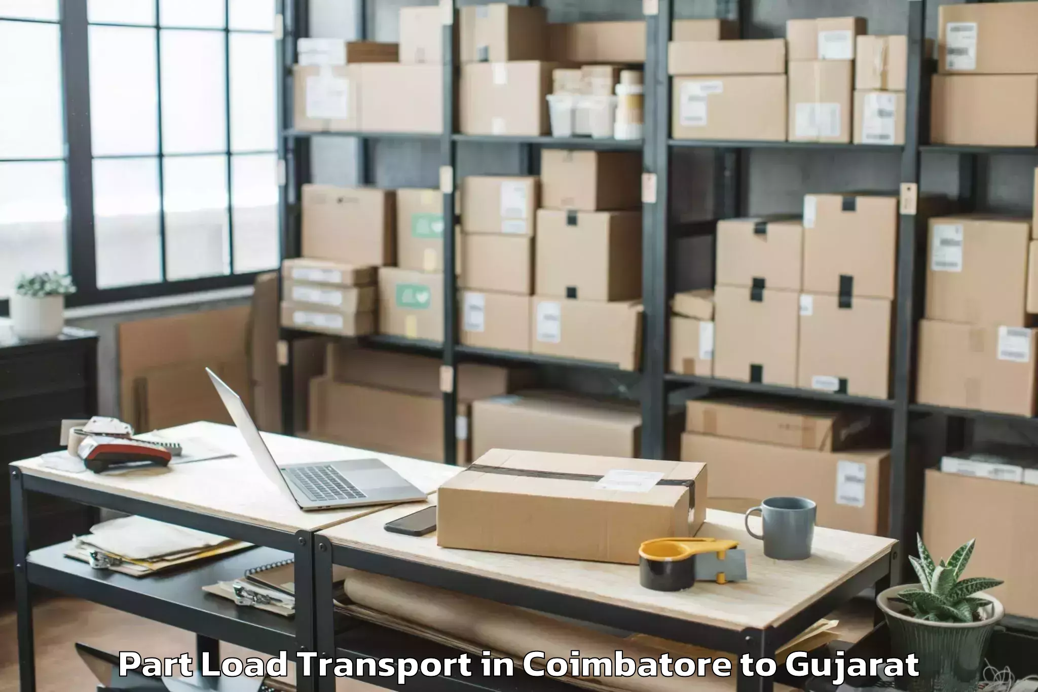 Hassle-Free Coimbatore to Surendranagar Part Load Transport